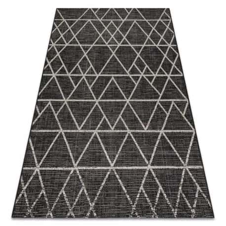 DYWAN SZNURKOWY SIZAL FLOORLUX 20508 black / silver TRÓJKĄTY – miniatura 1
