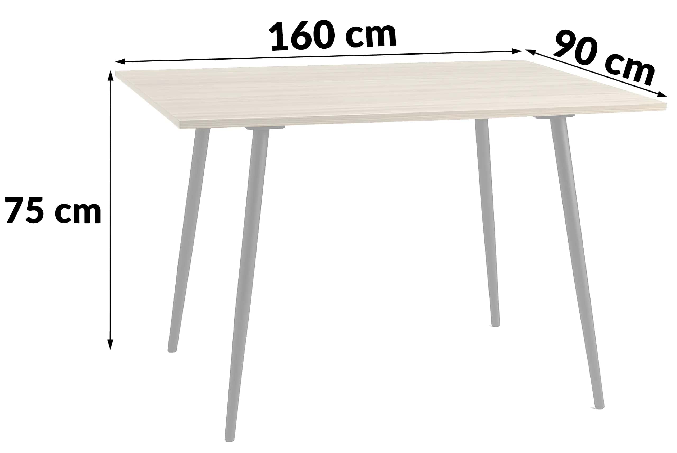 Stół do jadalni sonoma IVO 160 160x90x75 – miniatura 8