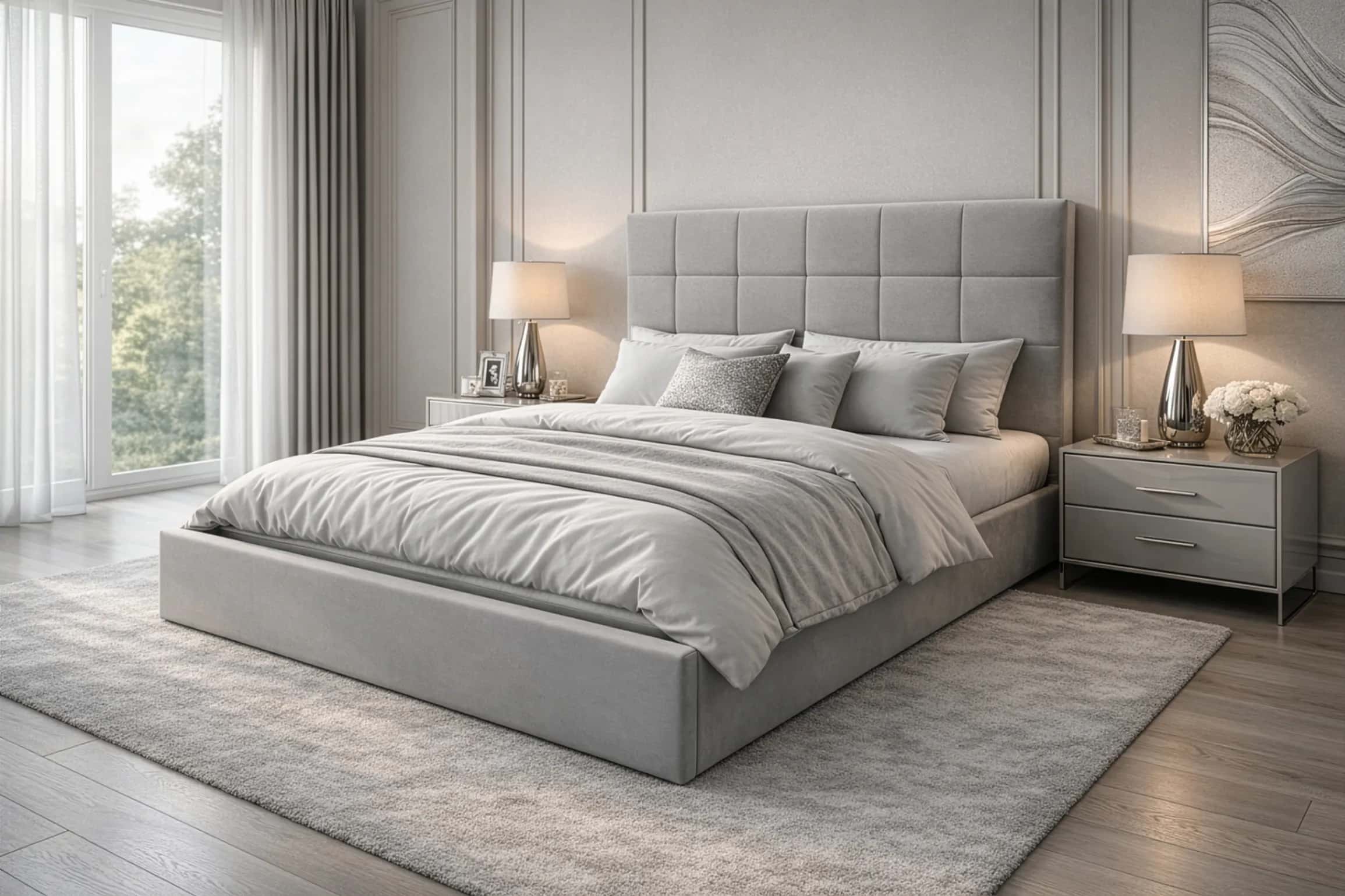 LT104 Łóżko Modulo 160x2x117 szary – miniatura 4