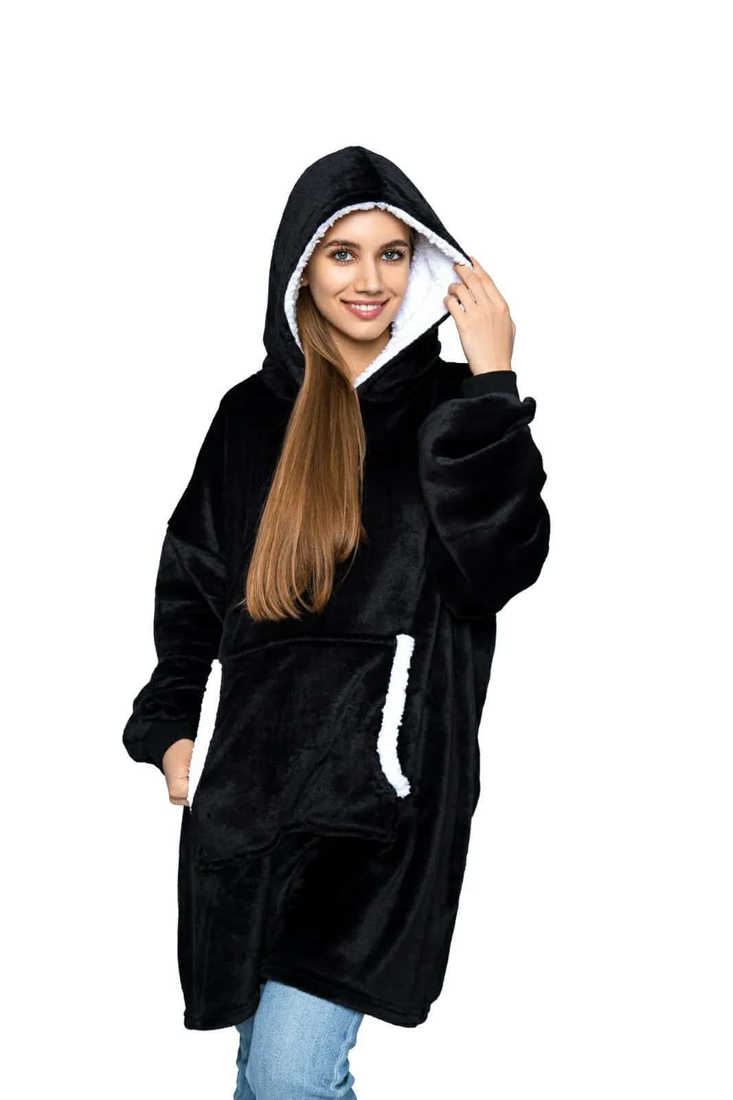 Bluza z obszyciem czarna – miniatura 1