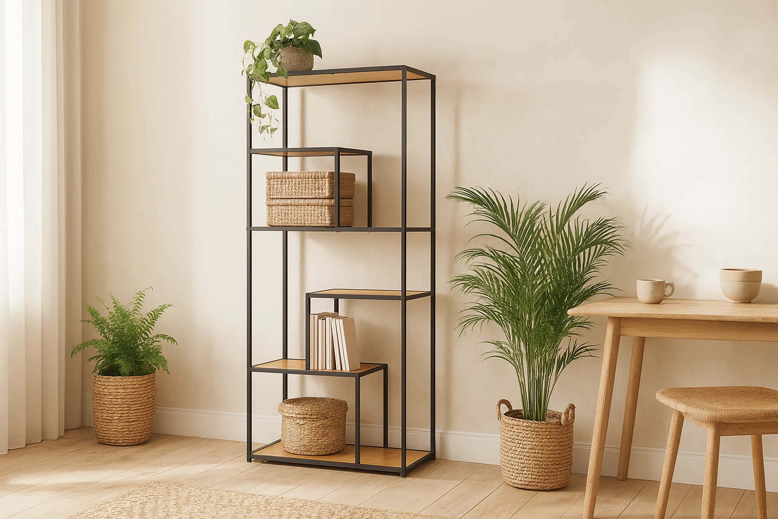 RL105 Regał loftowy 70x33x170cm Dąb – miniatura 6