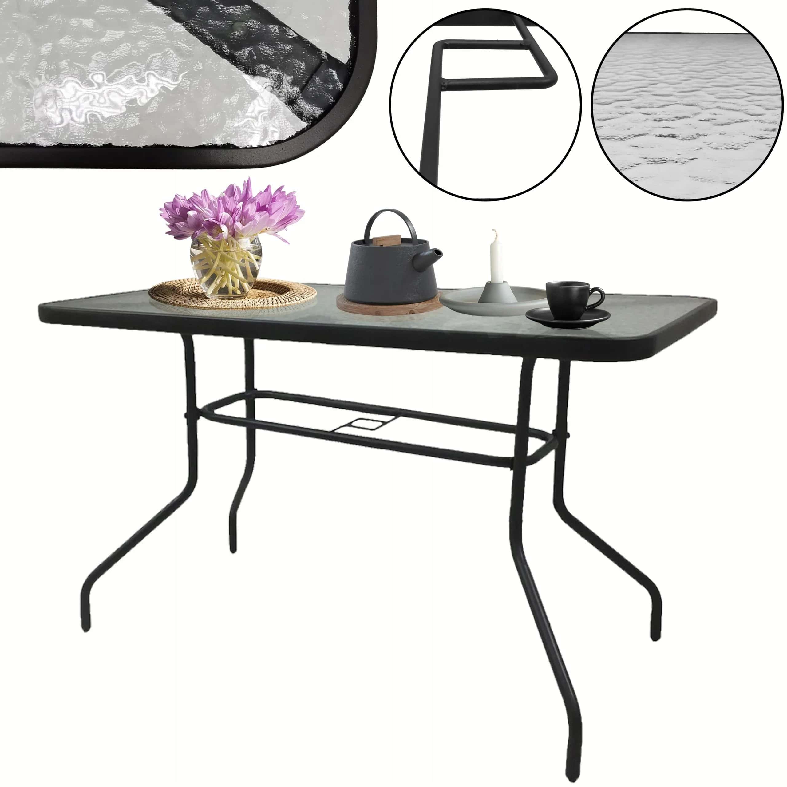 Stół BERGAMO TRIO 120x70x70 czarny – miniatura 1