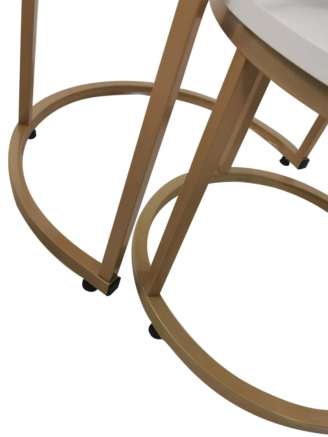 Stolik kawowy okrągły MARMUR 2szt fi 53x45/fi 43x35 SK110 – miniatura 7