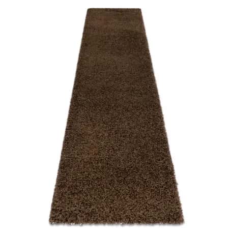 Dywan, Chodnik SOFFI shaggy 5cm brązowy - do kuchni, przedpokoju, na korytarz – miniatura 1