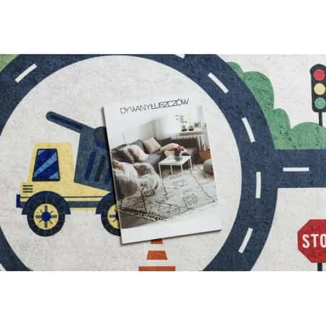 Dywan do prania BAMBINO 2223 Uliczki, samochody dla dzieci, antypoślizgowy – miniatura 3