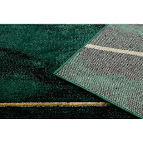 Dywan EMERALD ekskluzywny 1022 glamour, stylowy geometryczny, marmur butelkowa zieleń / złoty – miniatura 3