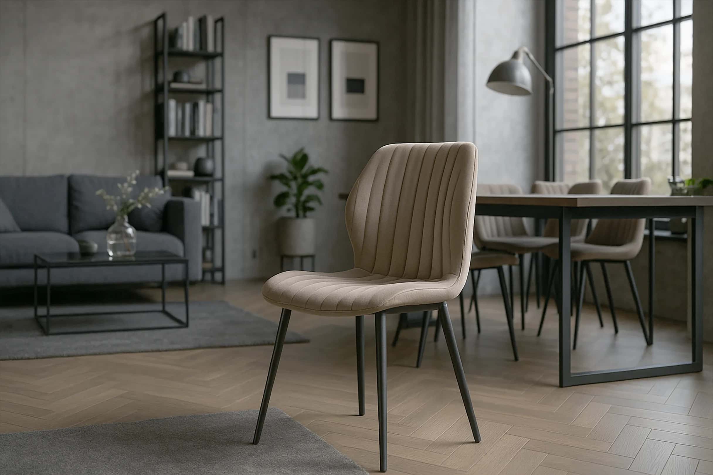 KT119 Krzesło Zoya PAS VEL Taupe – miniatura 5