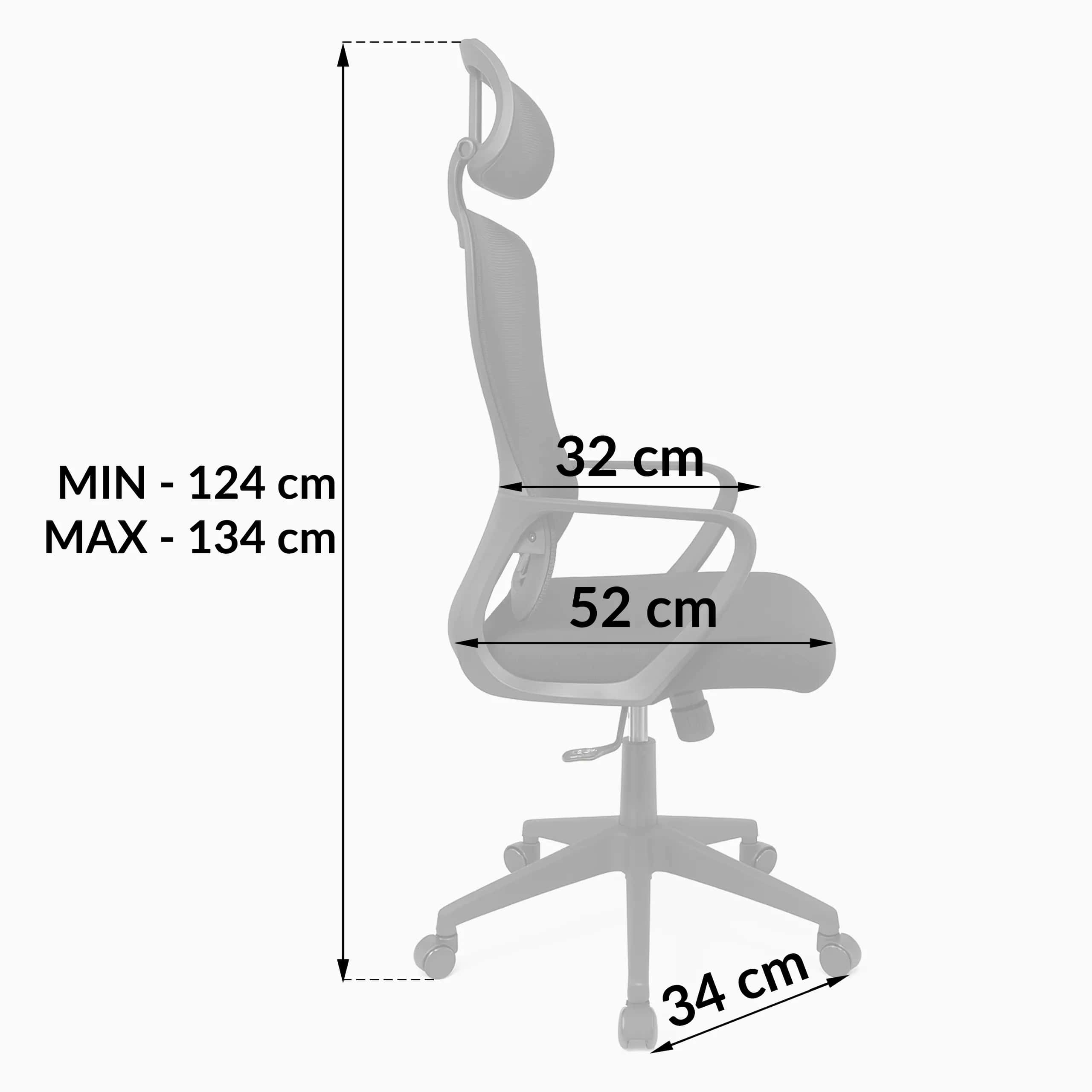 KB108 Krzesło biurowe CZARNY – miniatura 7