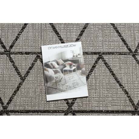 DYWAN SZNURKOWY SIZAL FLOORLUX 20508 silver / black TRÓJKĄTY – miniatura 3