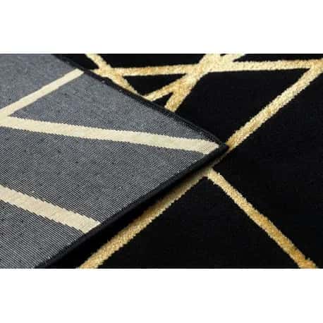 Dywan GLOSS nowoczesny 406C 86 stylowy, glamour, art deco, geometryczny czarny / złoty – miniatura 3