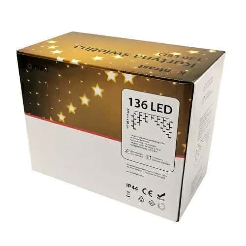 Kurtyna świetlna wz.04 136LED CIEPŁY – miniatura 4