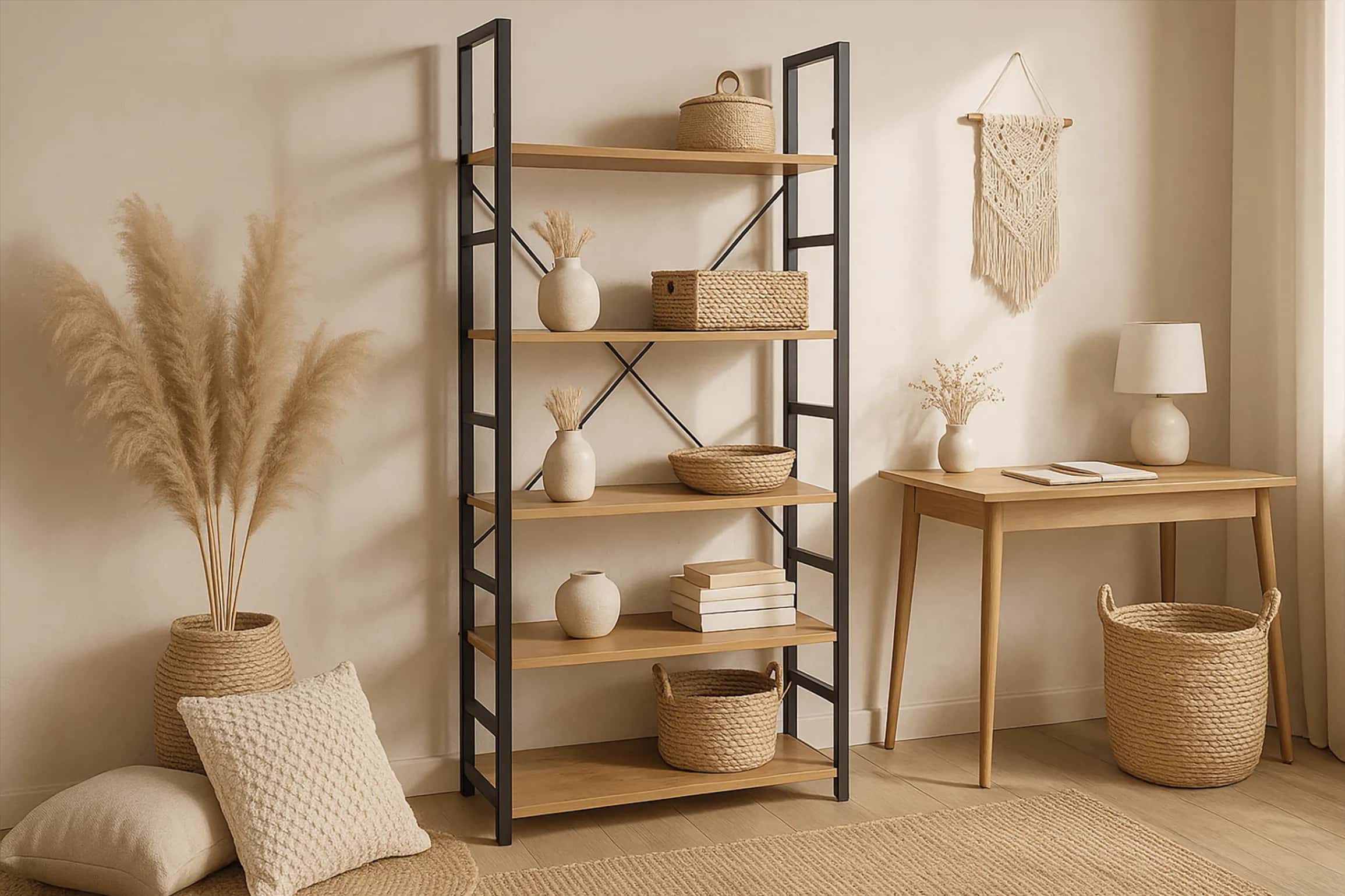 RL102 Regał loftowy 60x30x158cm Dąb – miniatura 7