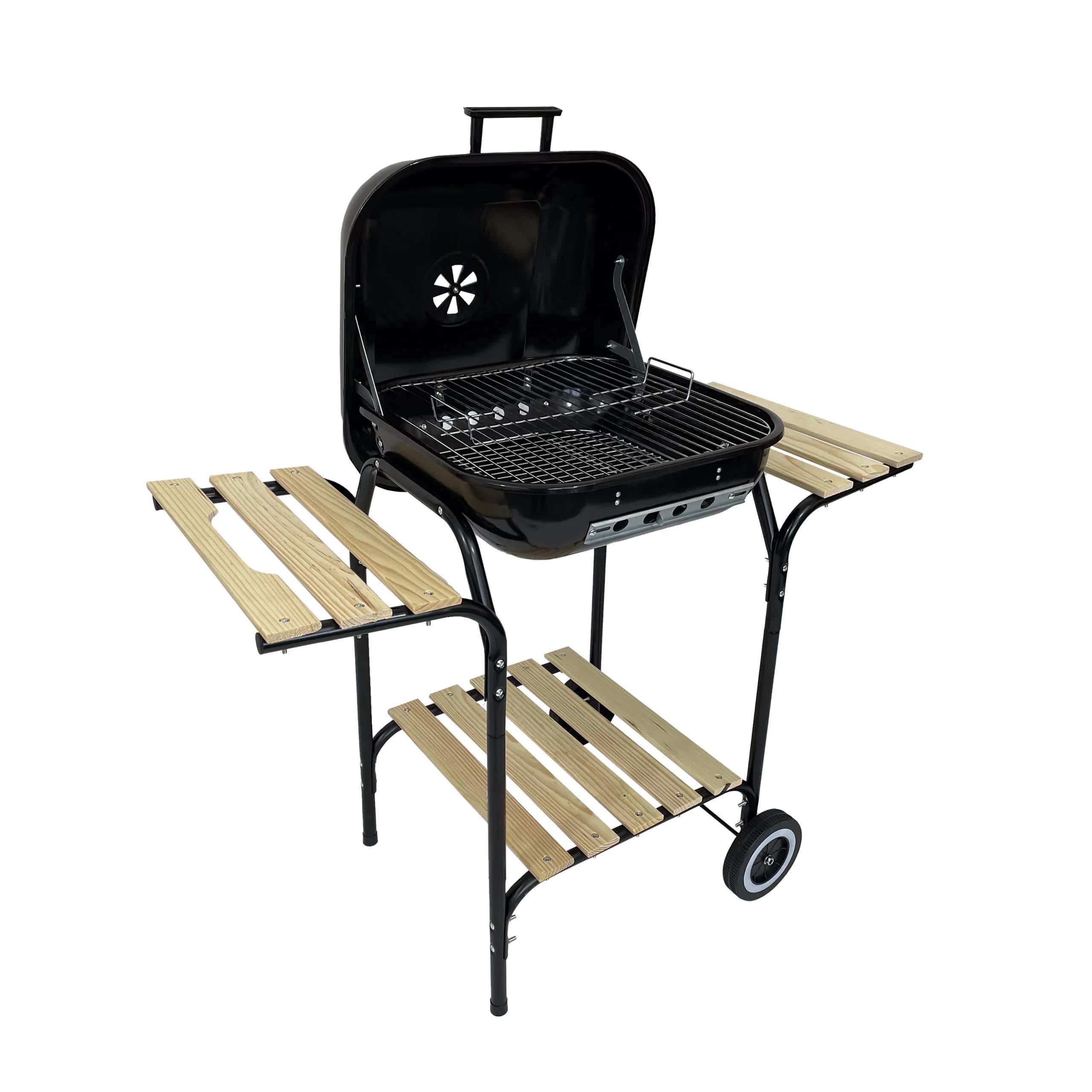 Grill ogrodowy węglowy czarny duży BBQ1013 – miniatura 2
