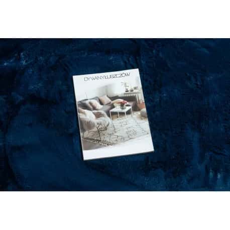 Dywan POSH koło Shaggy navy granat gruby, pluszowy, antypoślizgowy, do prania – miniatura 3
