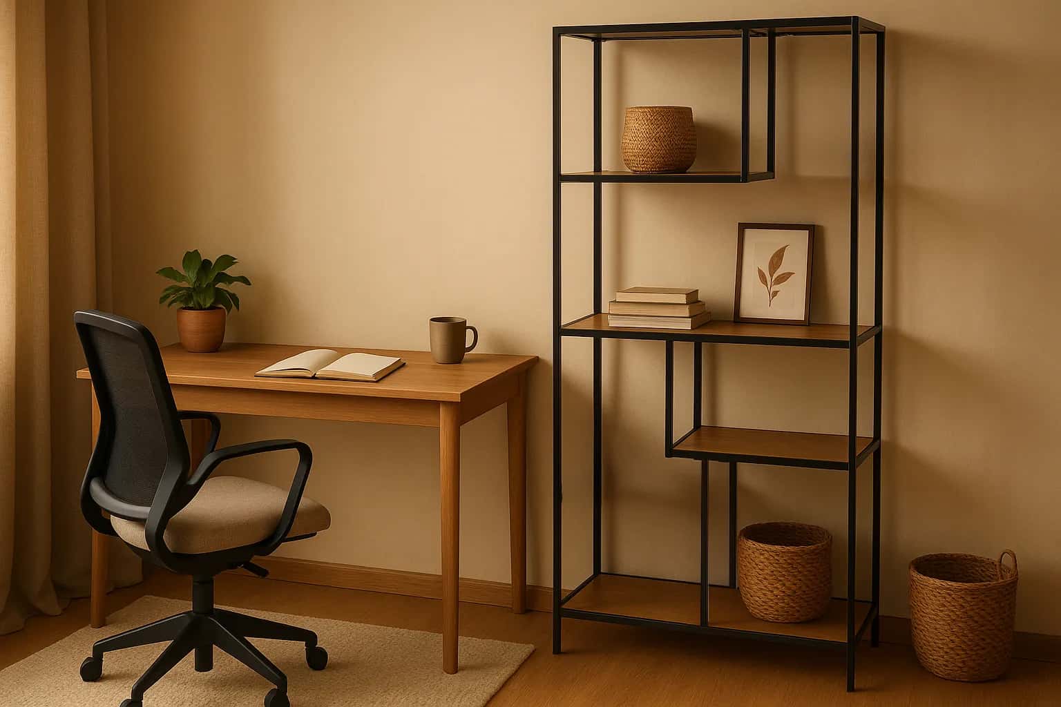 Regał loftowy WILFRED 77×33×150cm dąb – miniatura 9