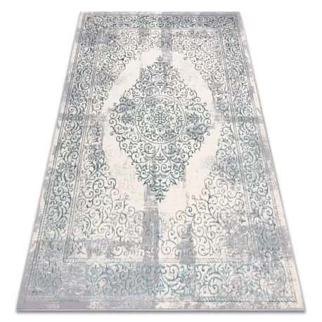 Dywan CORE W7161 Rozeta Vintage - Strukturalny, dwa poziomy runa, jasnoniebieski / krem / – miniatura 1