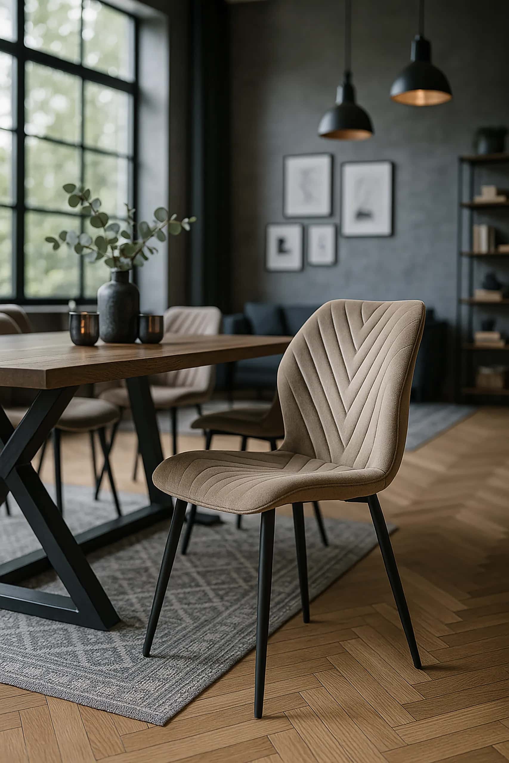 KT120 Krzesło Zoya JOD VEL Taupe – miniatura 4