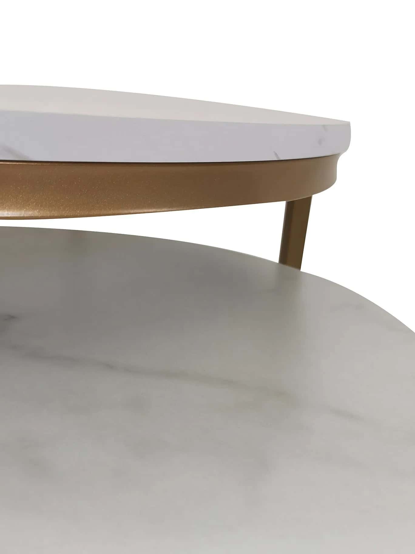 Stolik kawowy okrągły MARMUR 2szt fi 53x45/fi 43x35 SK110 – miniatura 8