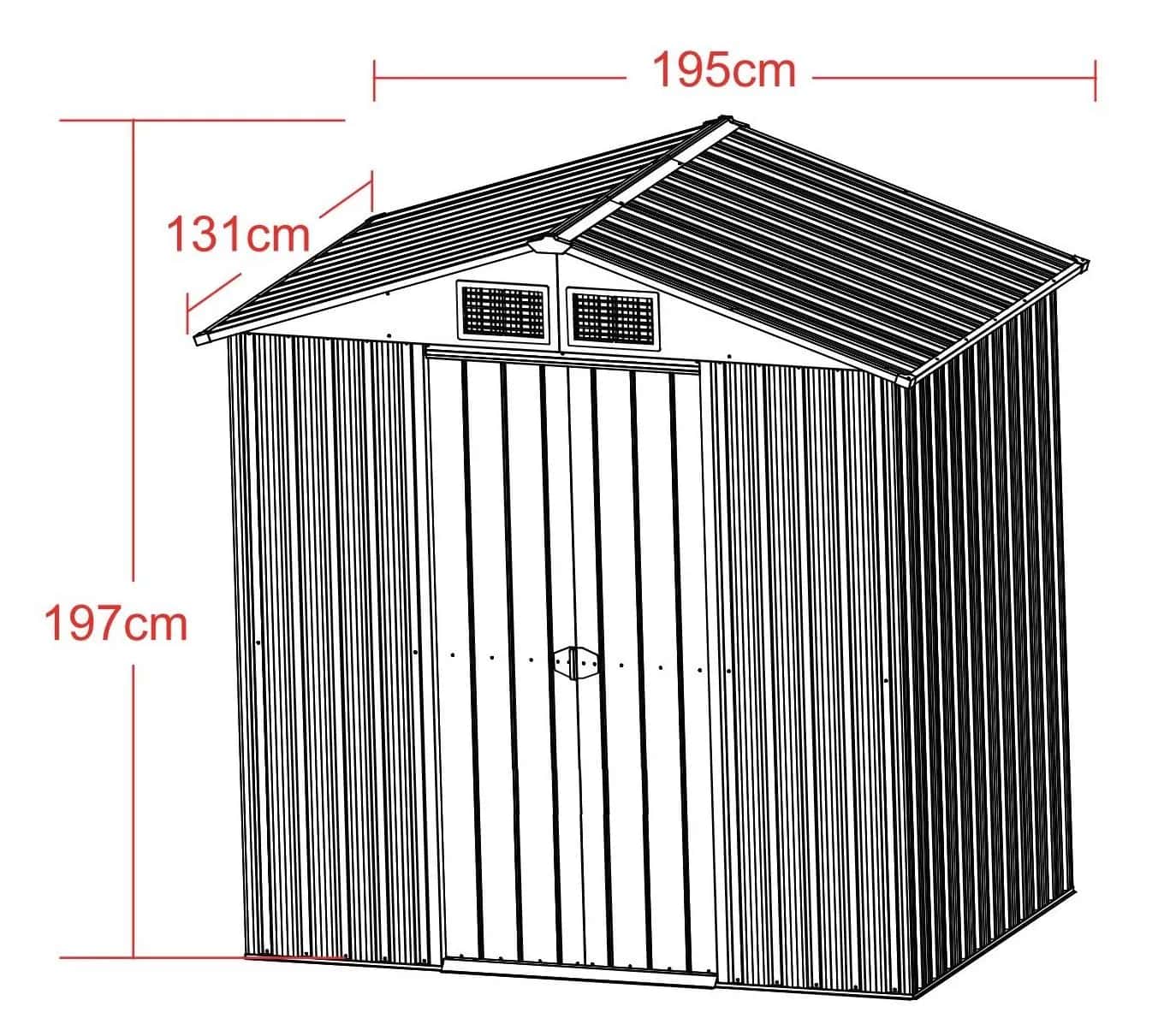Domek metalowy IRENE 125×195×197 – miniatura 13