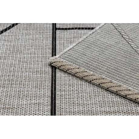 DYWAN SZNURKOWY SIZAL FLOORLUX 20605 srebrny / czarny / beż TRÓJKĄTY, GEOMETRYCZNY – miniatura 3