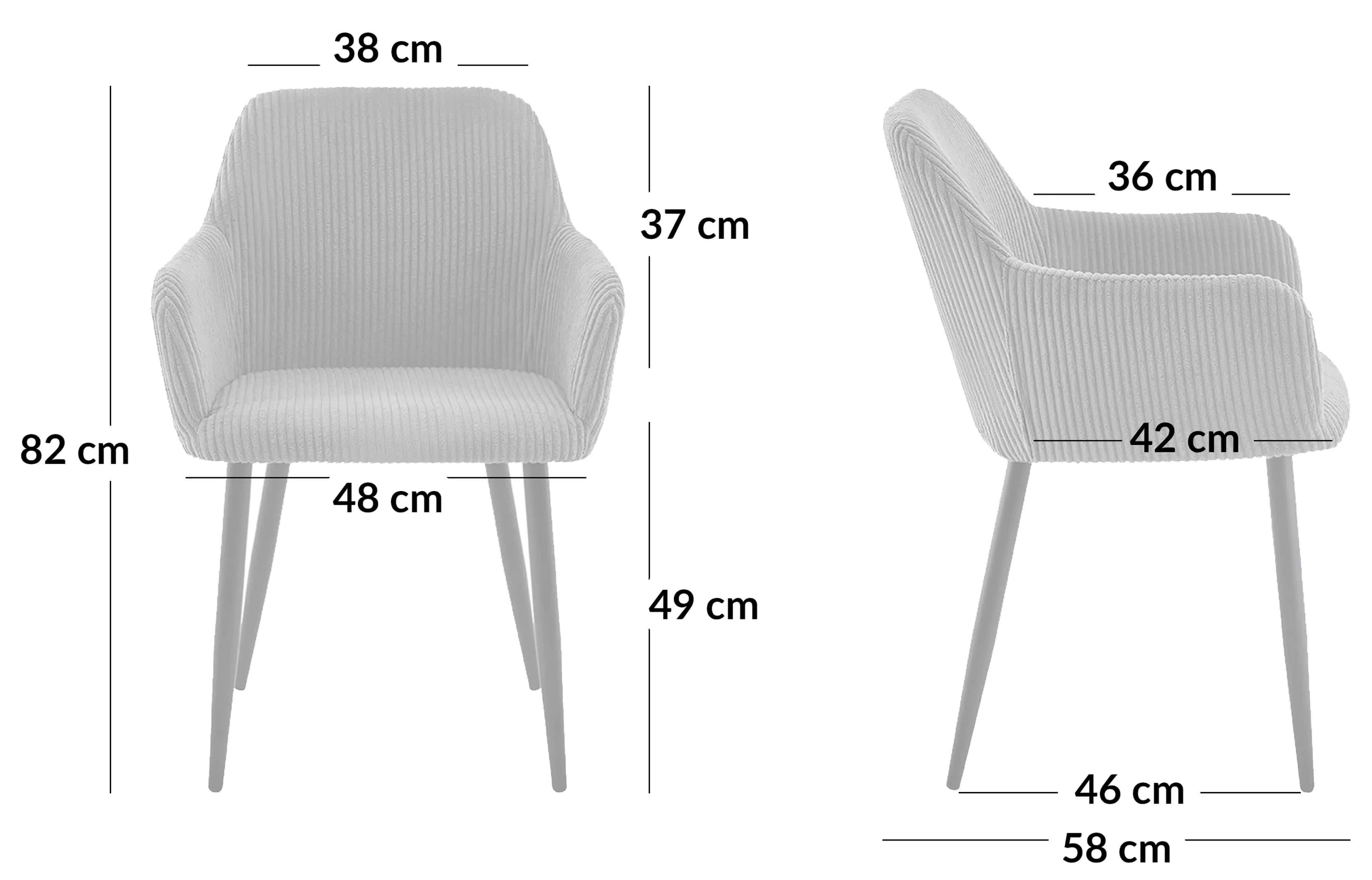 KT206 Krzesło Lotta SZTR Oliwka – miniatura 7