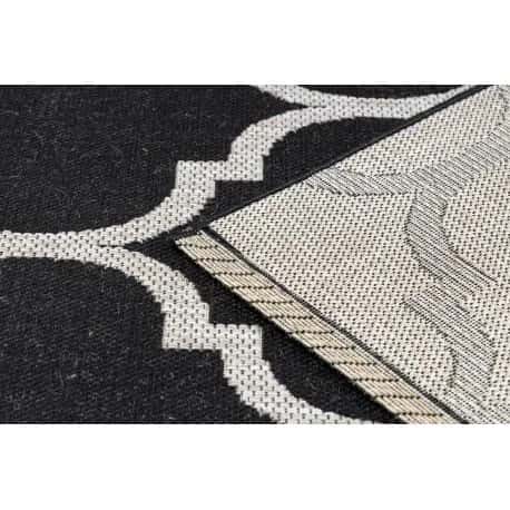 DYWAN SZNURKOWY SIZAL FLOORLUX 20608 , koniczyna marokańska, trellis czarny / srebrny – miniatura 3