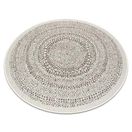 Dywan koło SZNURKOWY SIZAL FLAT 48834866 Kropki, – miniatura 1