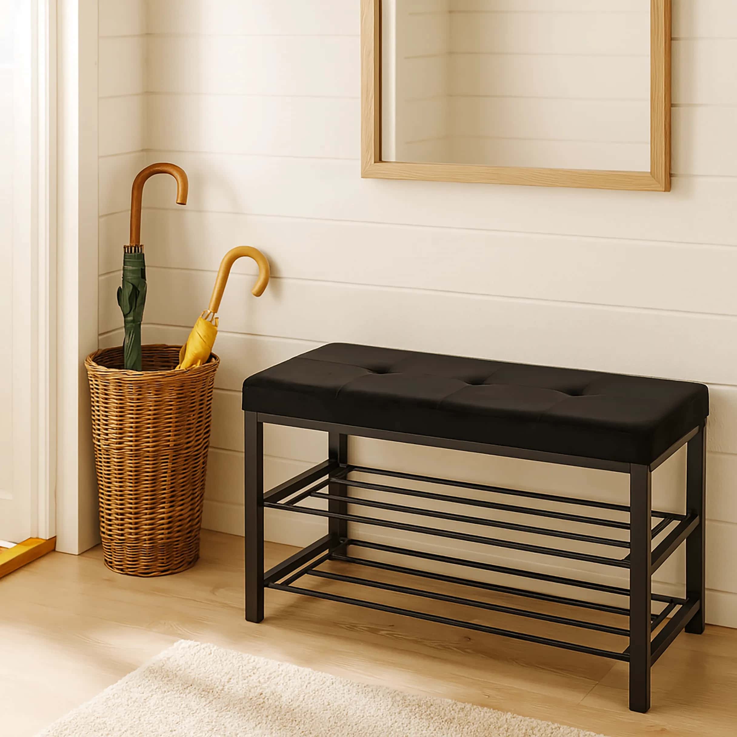 Siedzisko welur ALIDA 79×32×50cm czarny – miniatura 9