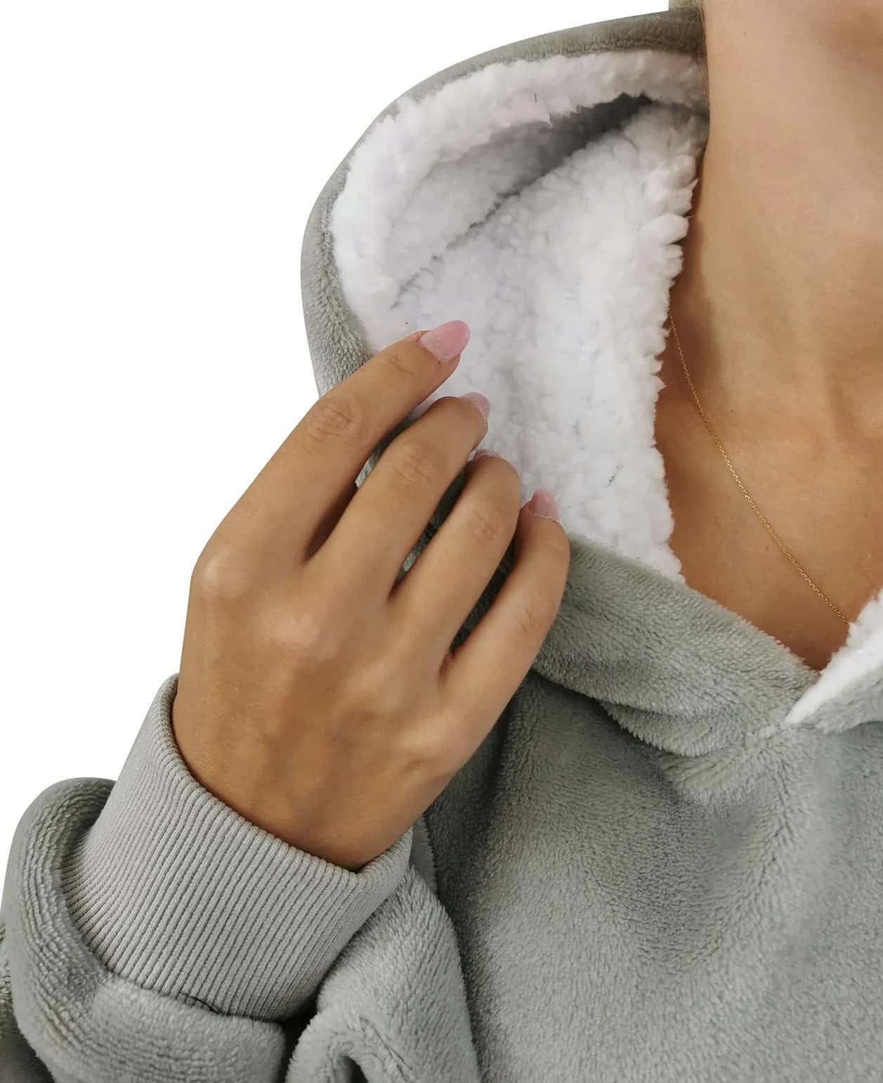 Bluza z obszyciem szara – miniatura 7
