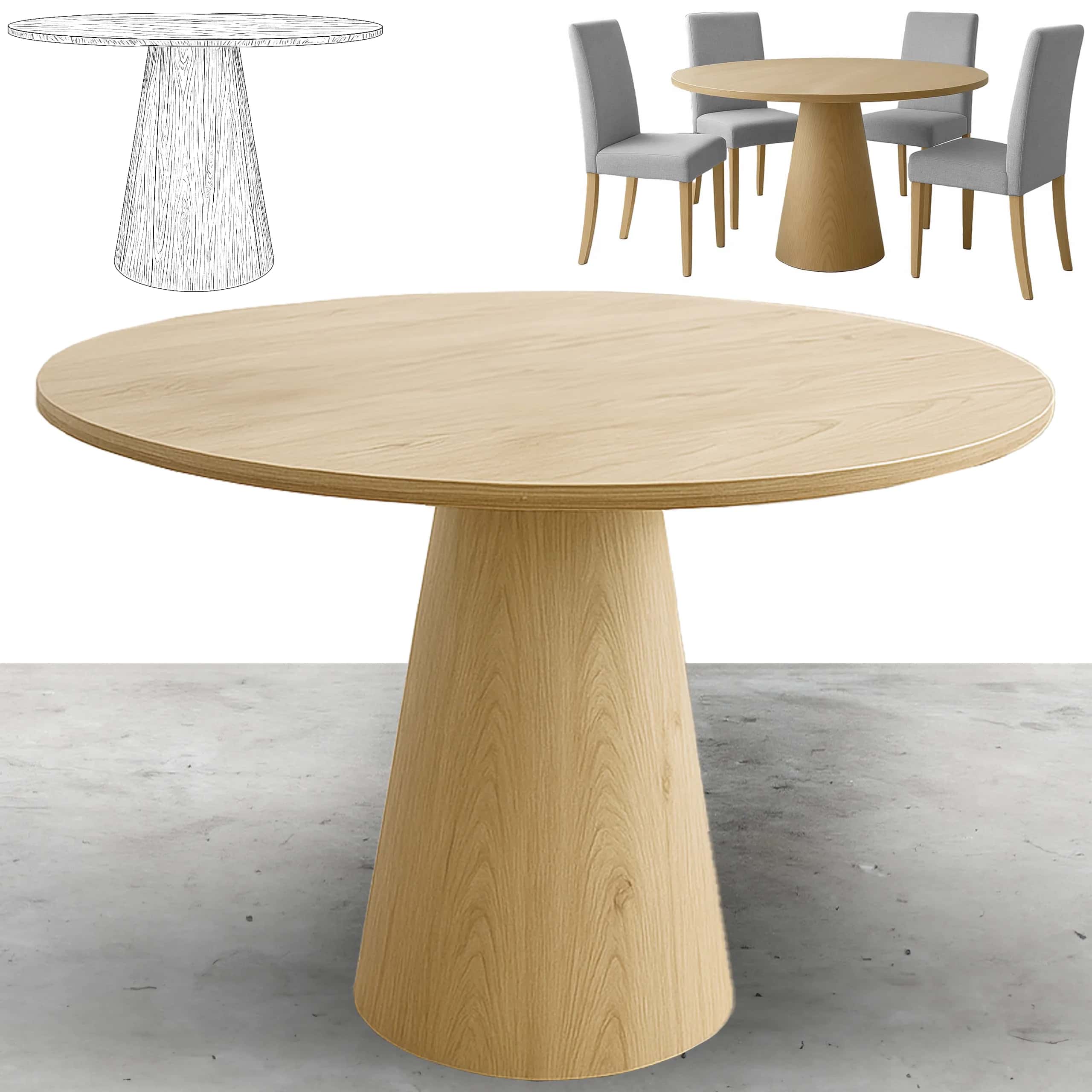 SJ201D Stół Otto 120x76cm DĄB – miniatura 4
