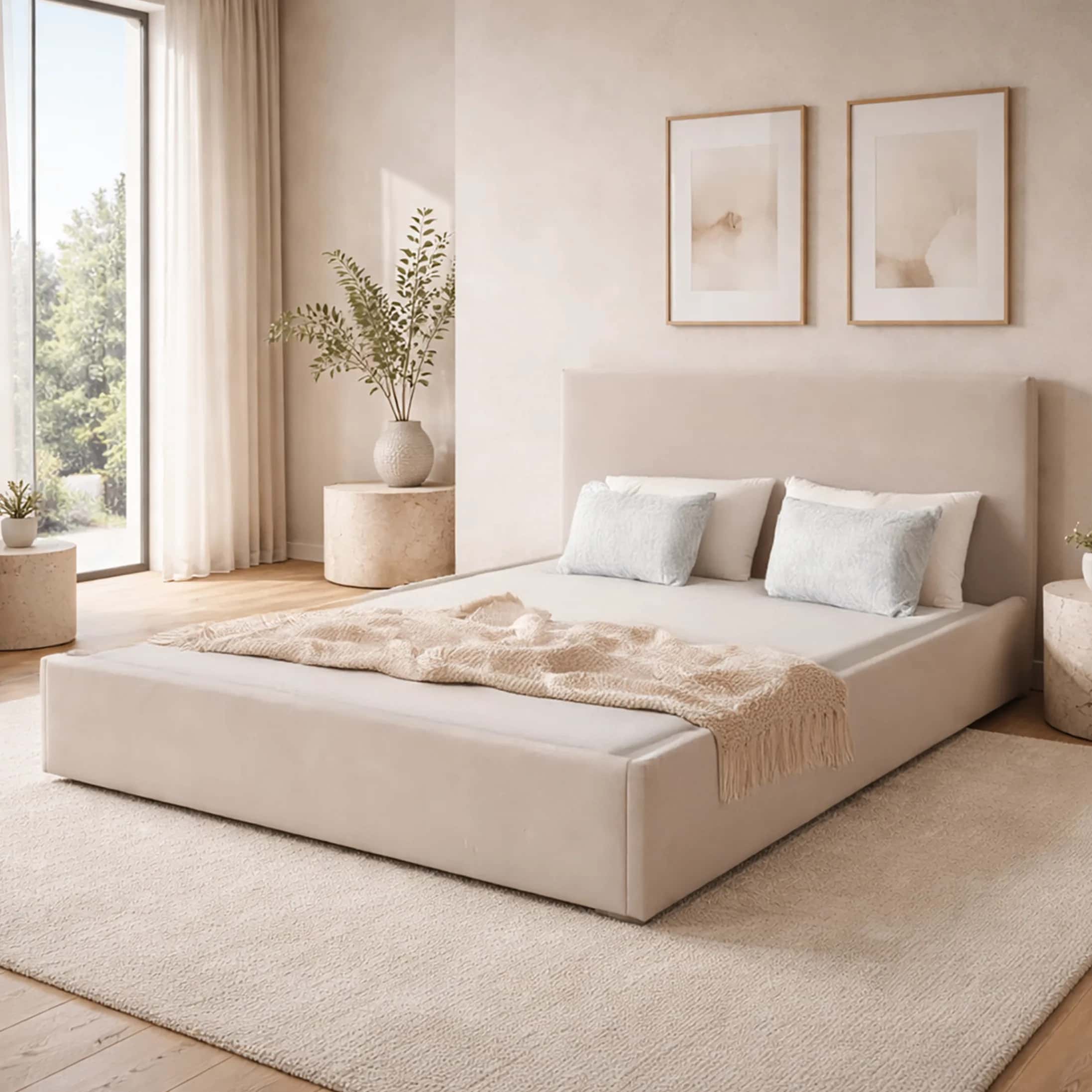 LT101 Łóżko Velio 140x2x115 taupe – miniatura 6