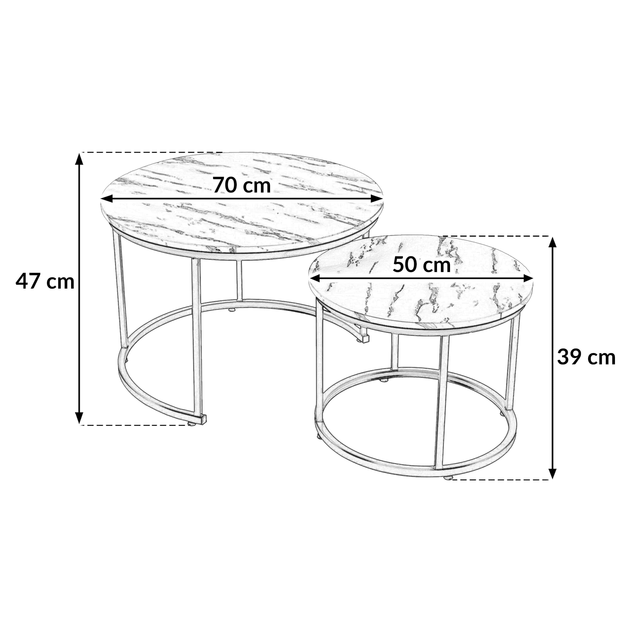 Stoliki kawowe ALISA 2szt – miniatura 12
