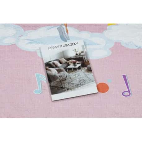 Dywan do prania BAMBINO 41870 Balerina, tęcza dla dzieci, antypoślizgowy - różowy – miniatura 3
