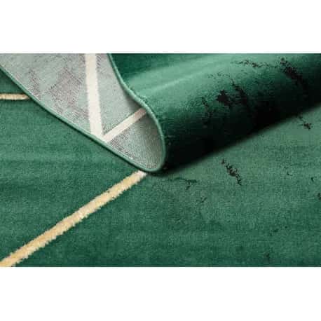 Dywan EMERALD ekskluzywny 1012 glamour, stylowy geometryczny, marmur butelkowa zieleń / złoty – miniatura 4