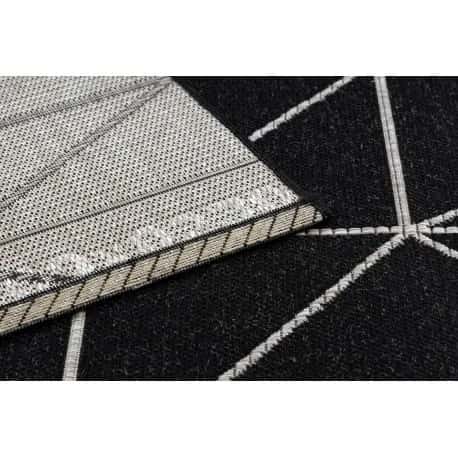 DYWAN SZNURKOWY SIZAL FLOORLUX 20605 black / silver TRÓJKĄTY, GEOMETRYCZNY – miniatura 3