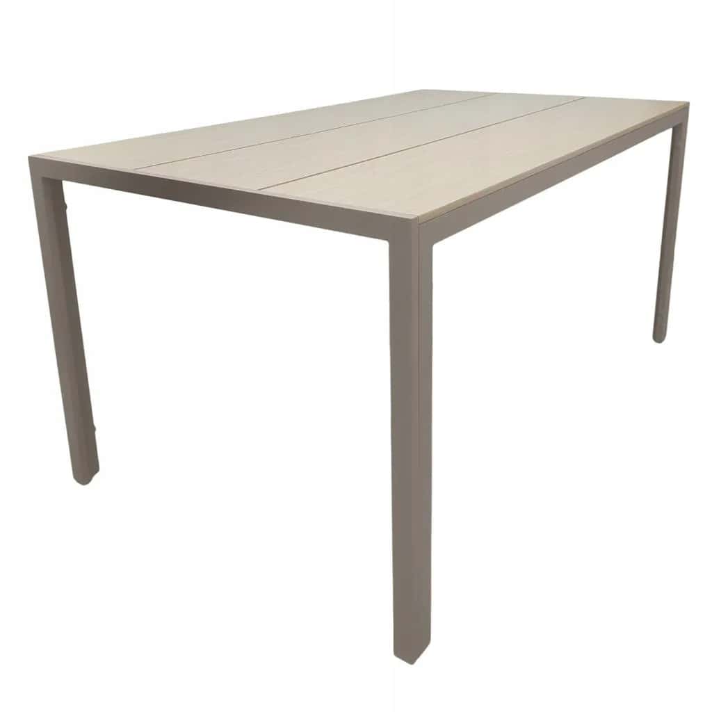 Aluminiowy stół ogrodowy na taras z blatem polywood Allen Pro taupe – miniatura 1