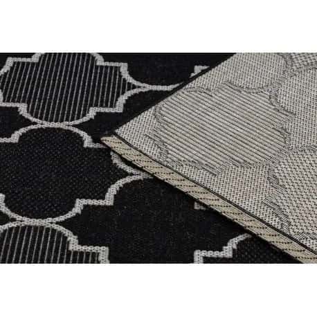 DYWAN SZNURKOWY SIZAL FLOORLUX 20607 , koniczyna marokańska, trellis czarny / srebrny – miniatura 2