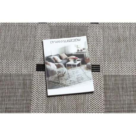 DYWAN SZNURKOWY SIZAL FLOORLUX 20079 kwadraty srebrny / czarny – miniatura 2