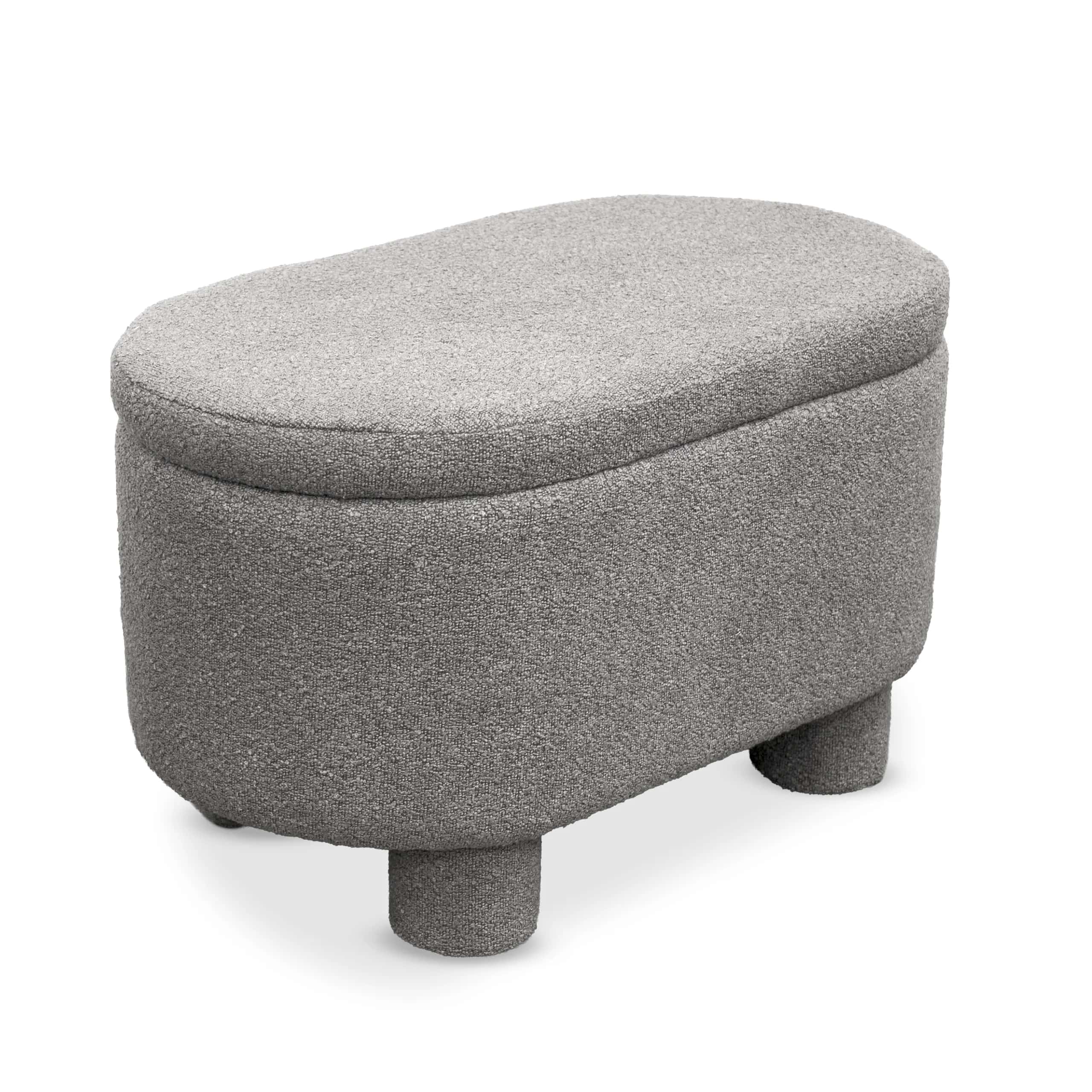Pufa Teddy DUO 70x42x41cm szary DW – miniatura 1