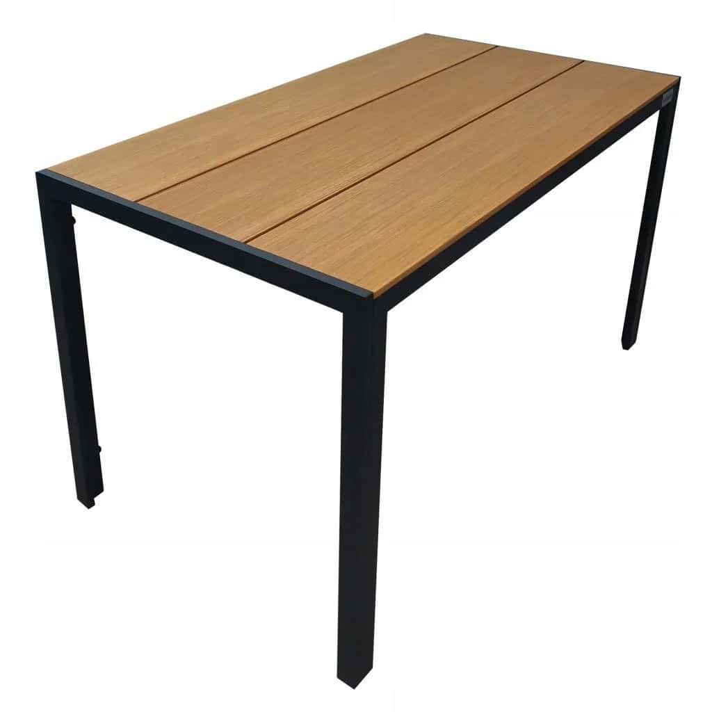 Aluminiowy stół ogrodowy taras blatem polywood Allen Pro 130x70 naturalny – miniatura 1