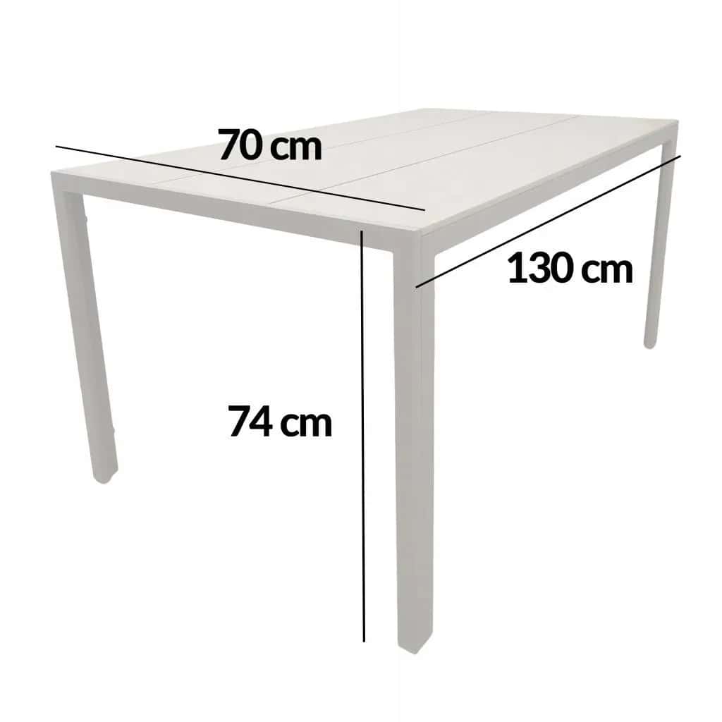 Aluminiowy stół ogrodowy na taras z blatem polywood Allen Pro taupe – miniatura 2