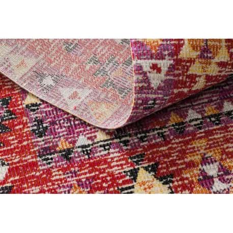 Dywan nowoczesny MUNDO D7701 romby, boho outdoor różowy / beż – miniatura 4