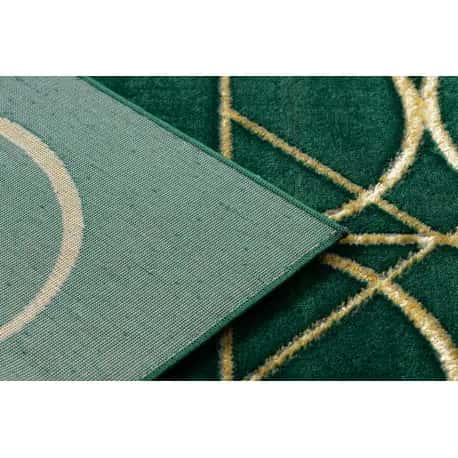Dywan EMERALD ekskluzywny 1010 glamour, stylowy koła butelkowa zieleń / złoty – miniatura 3