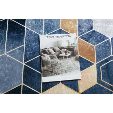 Dywan do prania ANDRE 1216 Kostka, geometryczny antypoślizgowy – miniatura 3