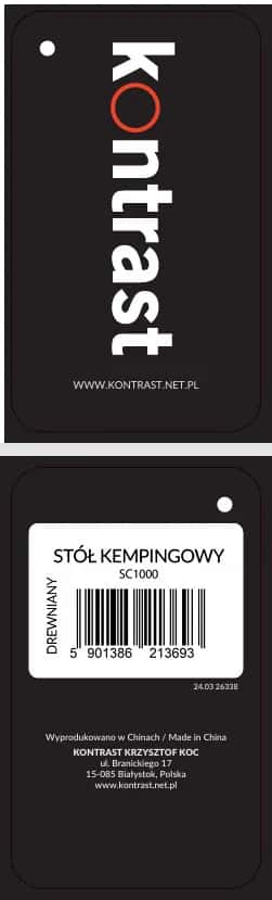 Stół kempingowy kolor drewniany GERALD – miniatura 13
