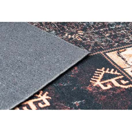Dywan ANTIKA ancient chocolate, nowoczesny patchwork, grecki do prania - brązowy / terakota – miniatura 3