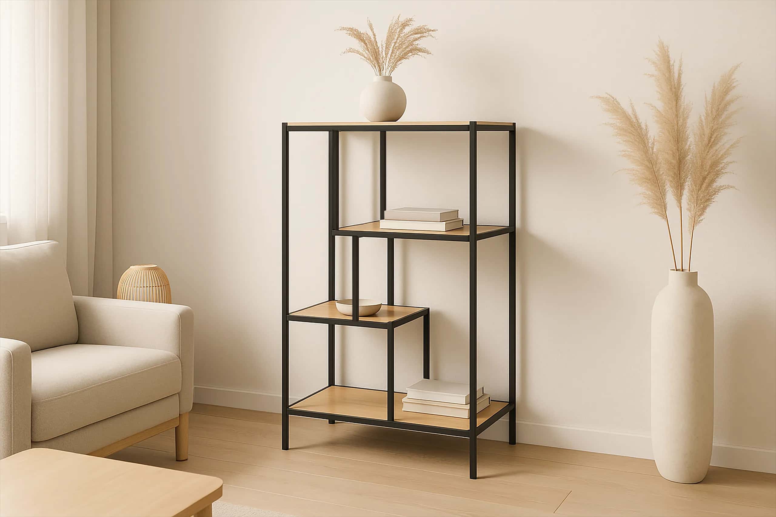 RL103 Regał Loftowy 69x33x113,5cm Dąb – miniatura 5