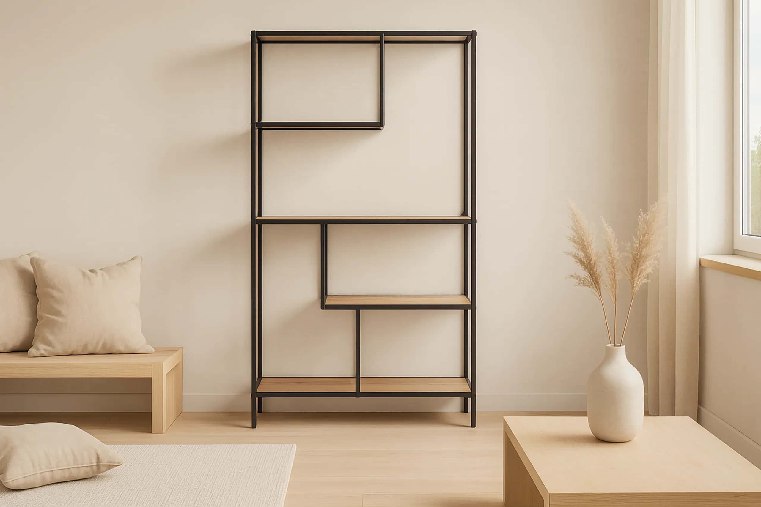 RL104 Regał Loftowy 77x33x150cm Dąb – miniatura 8