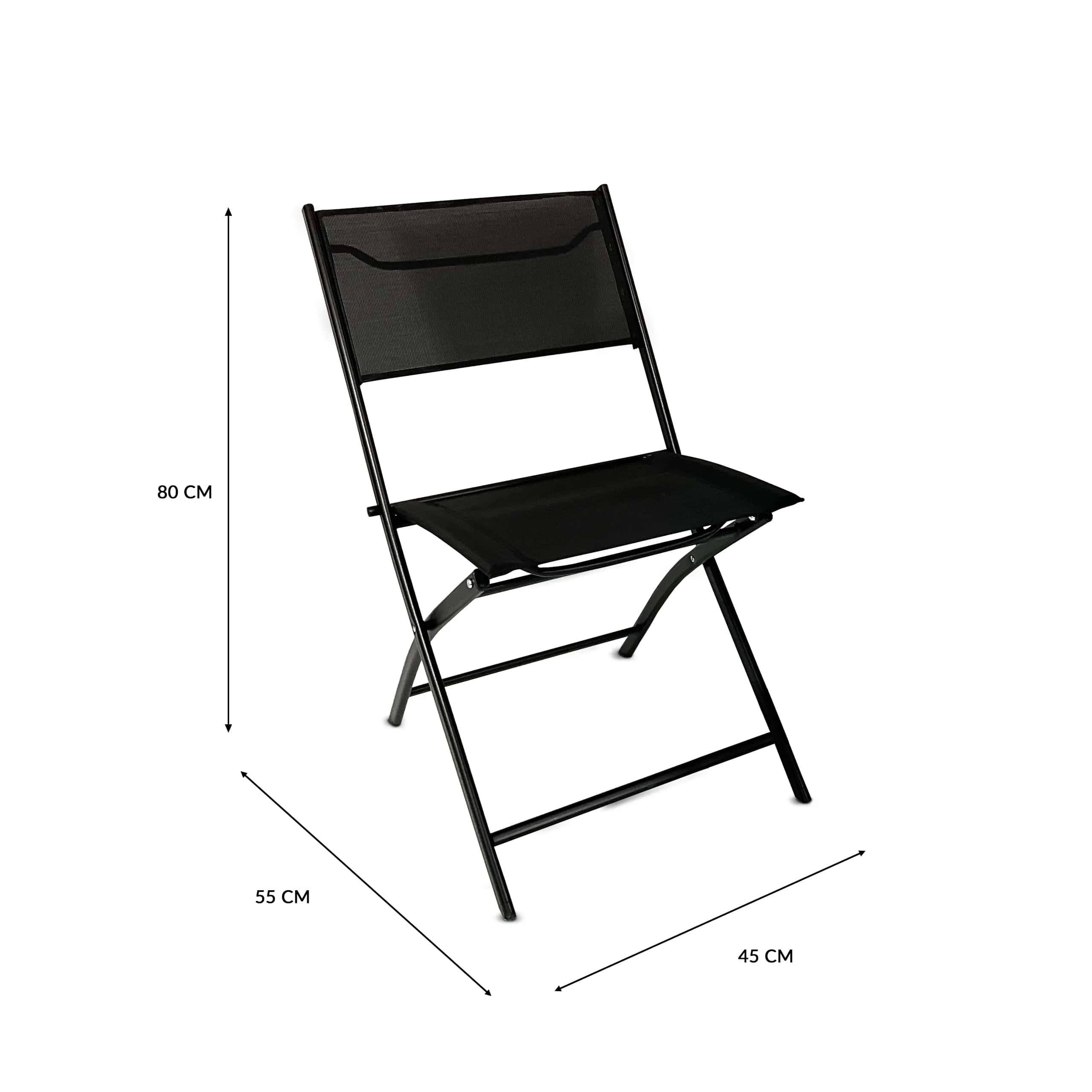 Zestaw mebli ogrodowych TASOS 60x60cm 2os. czarny – miniatura 2