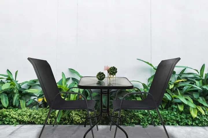 Zestaw mebli ogrodowych BERGAMO 60x60 cm 2os. CZARNY – miniatura 6